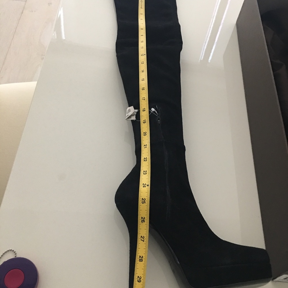 Gucci Black Suede Leather 36.5 Over The Knee Boots - Picture 13 of 13
